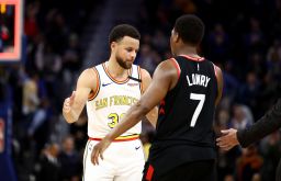 Steph Curry and Toronto Raptors' Kyle Lowry met in the 2019 NBA Finals, which the Raptors won too.