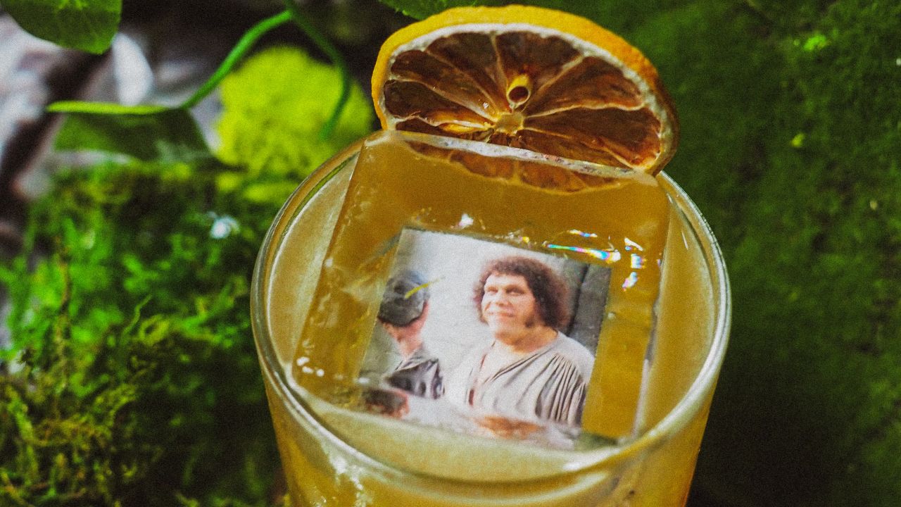 A Clinebell Iceblock Machine allows for fan-favorite scenes to be frozen within the ice in the film-inspired cocktails. 