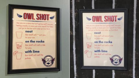 More than 10 bars and restaurants have partnered with the Florida Atlantic University Student Government to hang their posters in its restrooms.