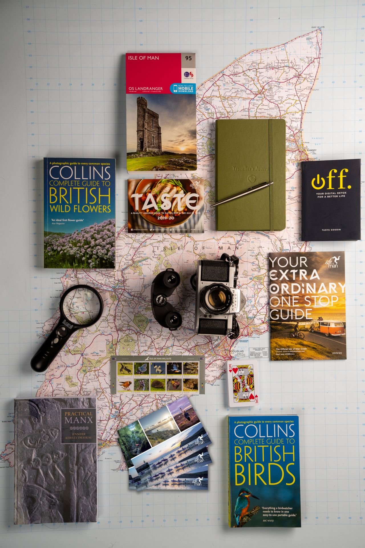 Visitors can exchange their smartphones for a box containing a range of analog alternatives for the duration of their trip.