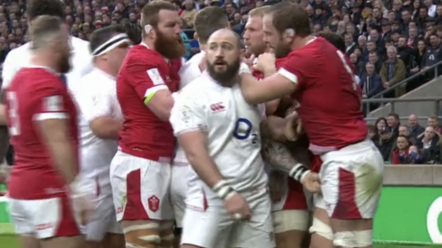 The incident between Marler and Jones occurred in the first half of the Six Nations clash at Twickenham.