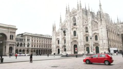 With Italy on lockdown, usually packed tourist attractions are now deserted.
