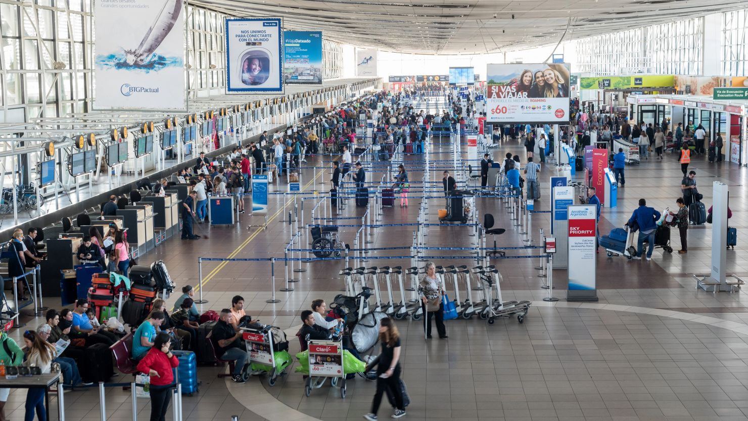 A file photo of the interior of Santiago's Arturo Merino Benitez International Airport.