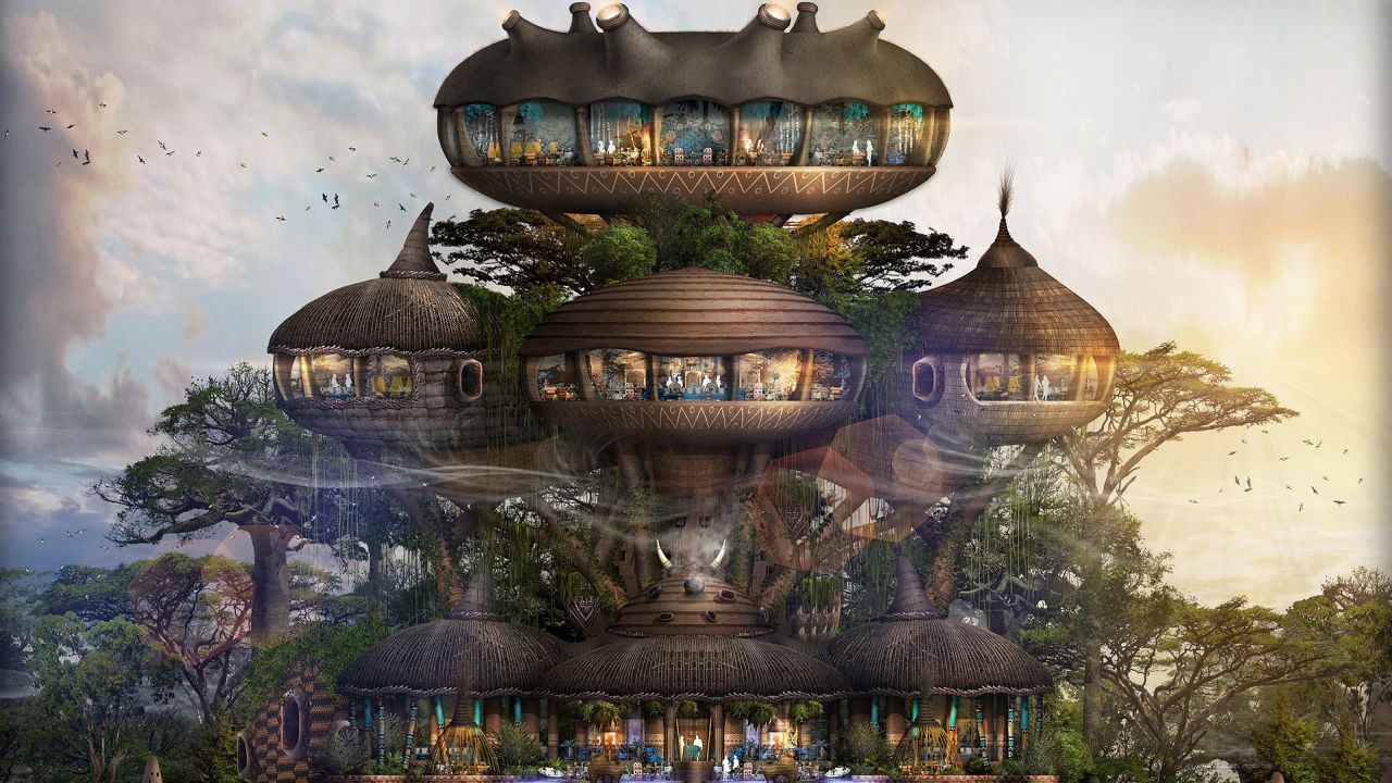 <strong>The Colony: </strong>Architect Bill Bensley's design for a Hilton hotel at his WorldWild sanctuary is based on an African termite mound. 
