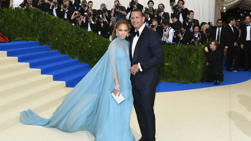 NEW YORK, NY - MAY 01:  Jennifer Lopez (L) and Alex Rodriguez attend the "Rei Kawakubo/Comme des Garcons: Art Of The In-Between" Costume Institute Gala at Metropolitan Museum of Art on May 1, 2017 in New York City.  (Photo by Dia Dipasupil/Getty Images For Entertainment Weekly)