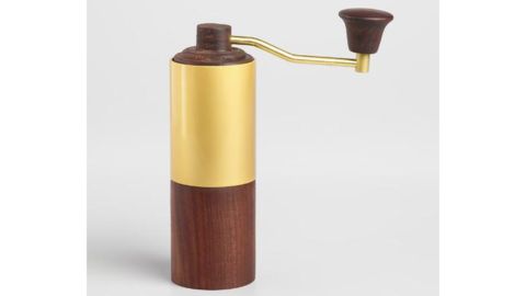 Walnut Wood Manual Coffee Grinder With Gold Handle
