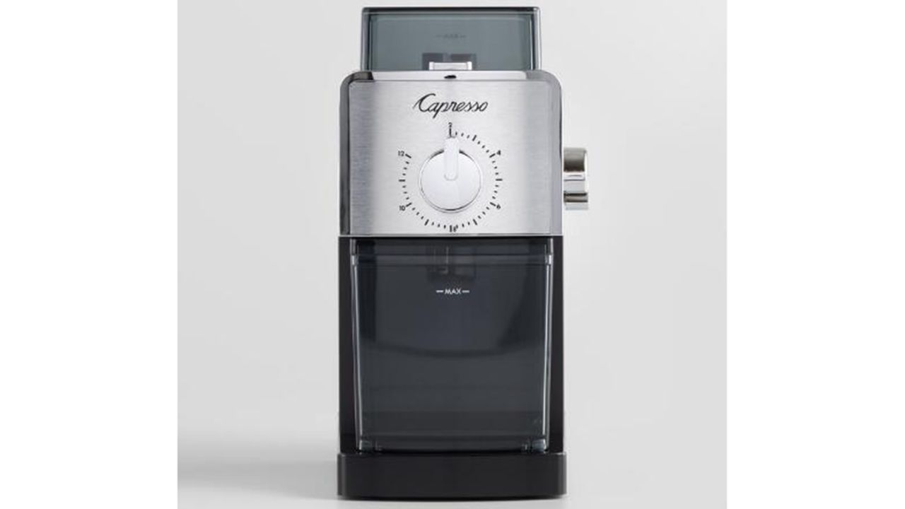 Capresso Stainless Steel Disc Burr Electric Coffee Grinder 