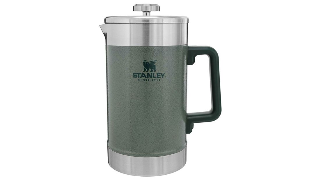 Coffee Gator Large French Press Coffee Maker - Vacuum Insulated Stainless Steel (Gray