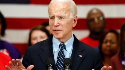 Democratic presidential candidate former Vice President Joe Biden speaks at a campaign event in Columbus, Ohio, Tuesday, March 10, 2020.