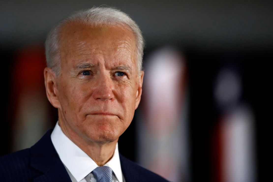 Democratic presidential candidate former Vice President Joe Biden speaks to members of the press at the National Constitution Center in Philadelphia, Tuesday, March 10, 2020. 