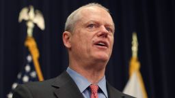 Massachusetts Gov. Charlie Baker announces that a state of emergency would go into effect during an update on coronavirus preparedness and planning at the Statehouse in Boston, Tuesday, March 10, 2020. For most people, the new coronavirus causes only mild or moderate symptoms, such as fever and cough. For some, especially older adults and people with existing health problems, it can cause more severe illness, including pneumonia.