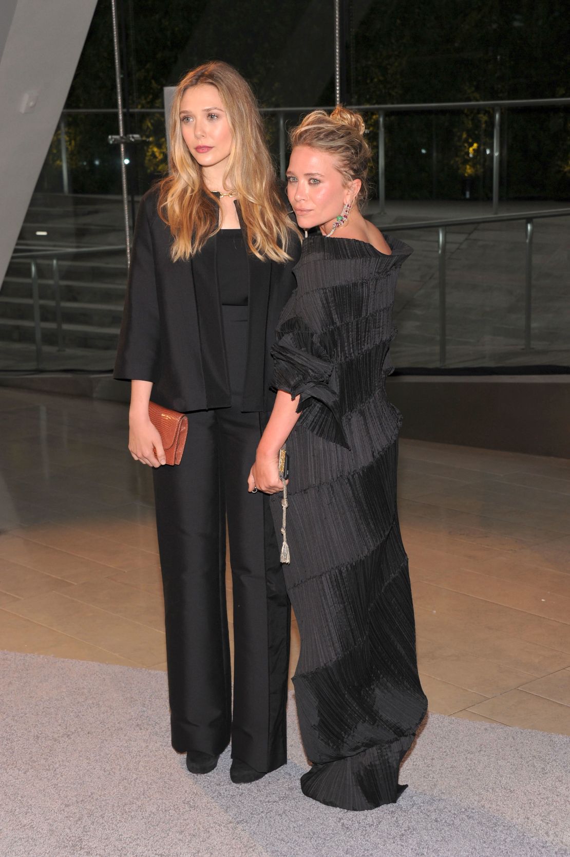 Mary-Kate Olsen wearing Issey Miyake to attend the 2013 CFDA Fashion Awards