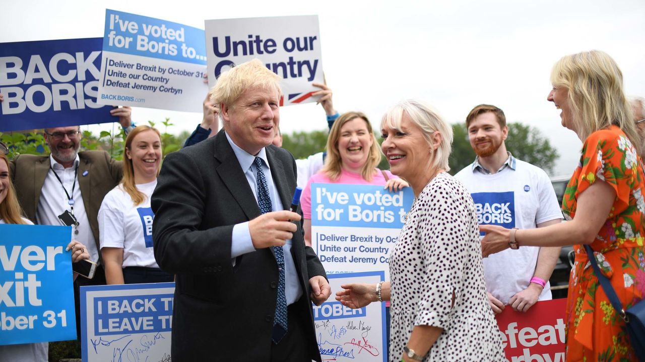 Boris Johnson and Nadine Dorries at an event this year. The pair were both present at a reception in Downing Street last week.