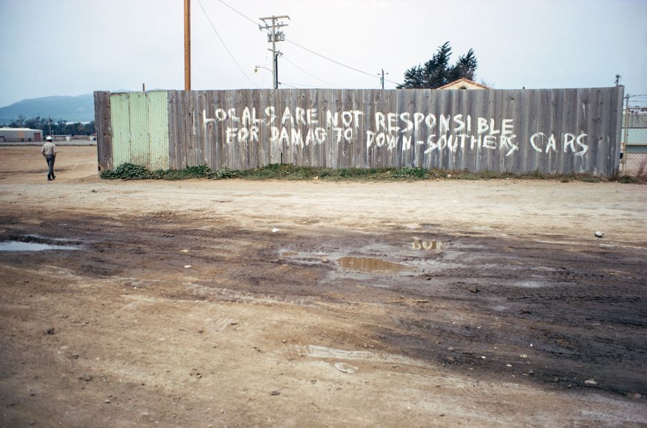 A message scrawled onto a wall in Ventura, California.