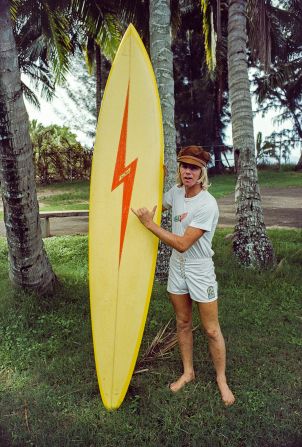 Australian surfer Wayne "Rabbit" Bartholomew pictured in 1976, two years before winning his first World Surfing Championship