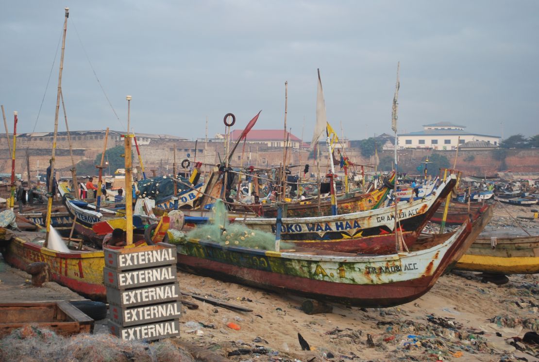 Russia has shown increasing interest in Africa, including in Accra, Ghana, where these fishing boats sit.