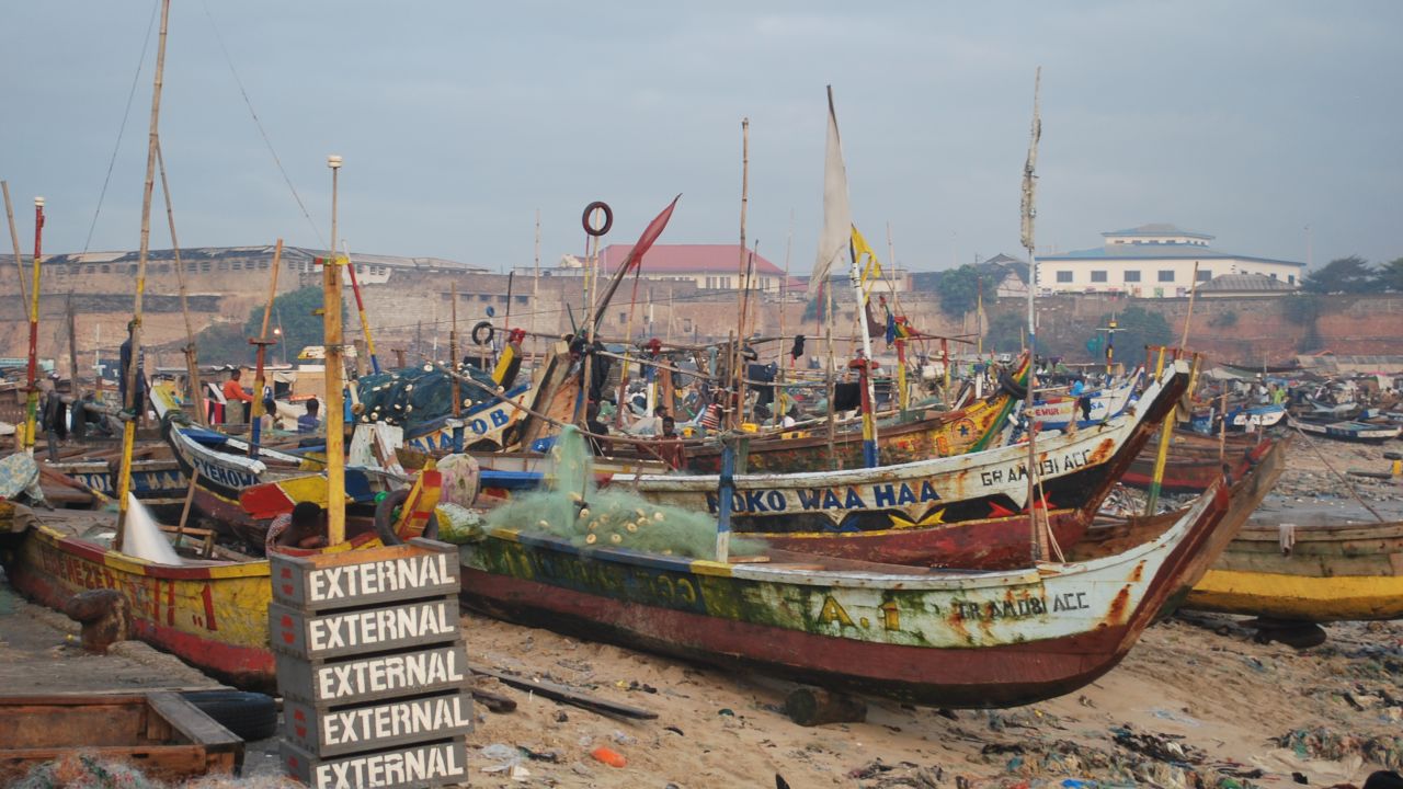 Russia has shown increasing interest in Africa, including in Accra, Ghana, where these fishing boats sit.