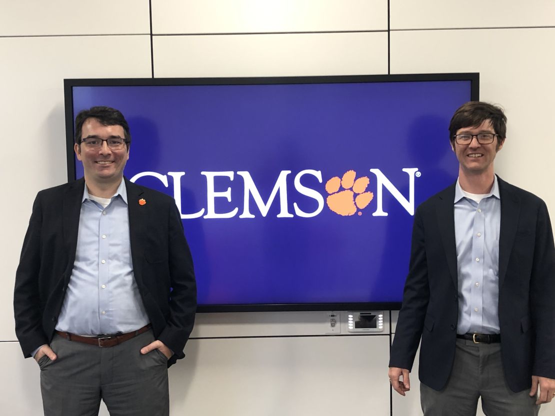Clemson professors Darren Linvill, left, and Patrick Warren often see new fake accounts replacing any that are shut down.