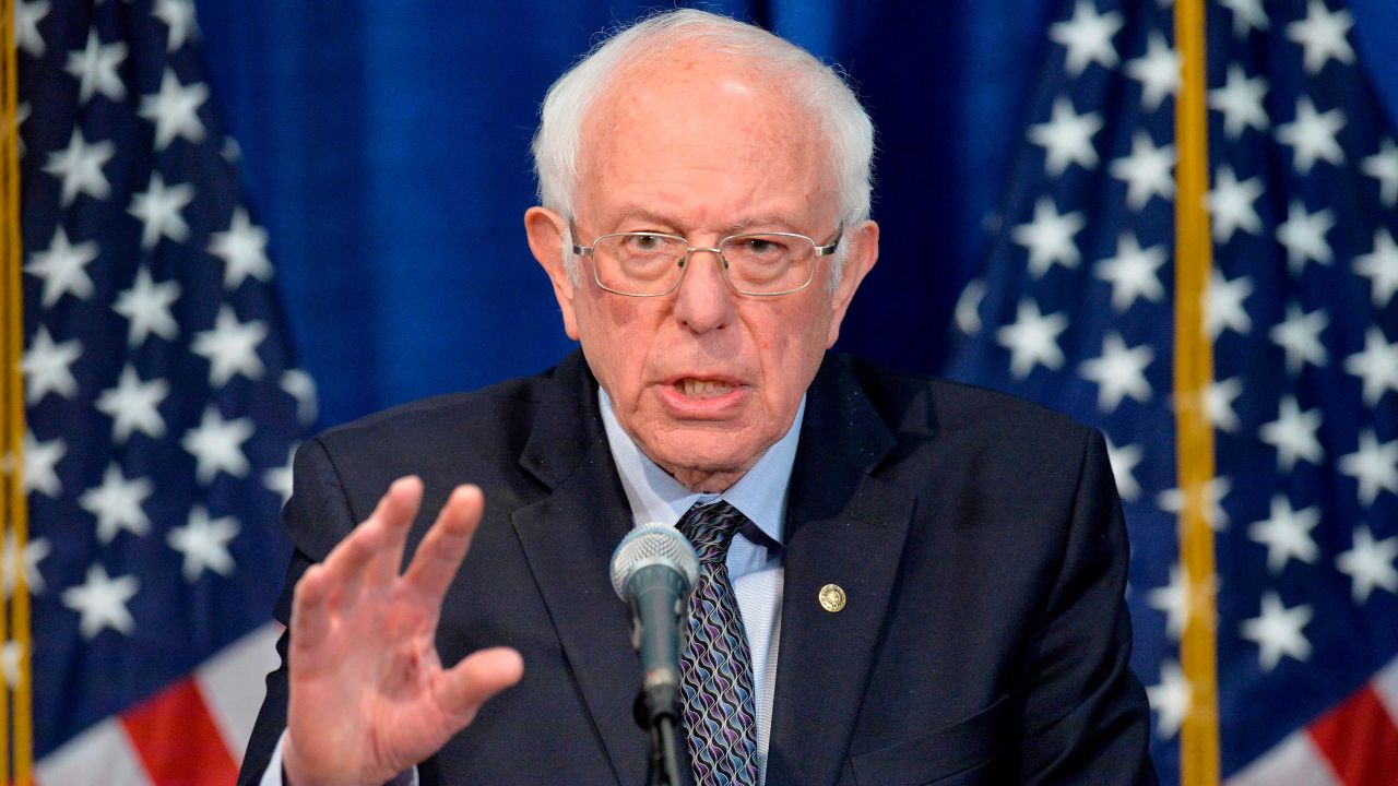 Sanders speaks to the press after loosing much of super Tuesday to US Democratic presidential candidate and former US Vice President Joe Biden the previous night, in Burlington, Vermont on March 11, 2020.