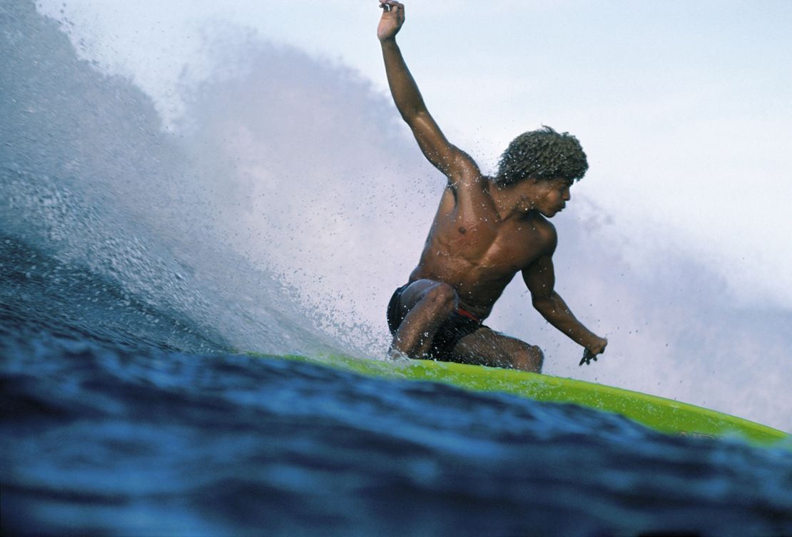 The late Hawaiian surfer Montgomery "Buttons" Kaluhiokalani, who is considered among the sport's most influential figures.