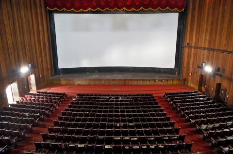 An empty movie theater in Kochi, India, on March 11.
