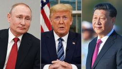 Vladimir Putin, Donald Trump and Xi Jinping.