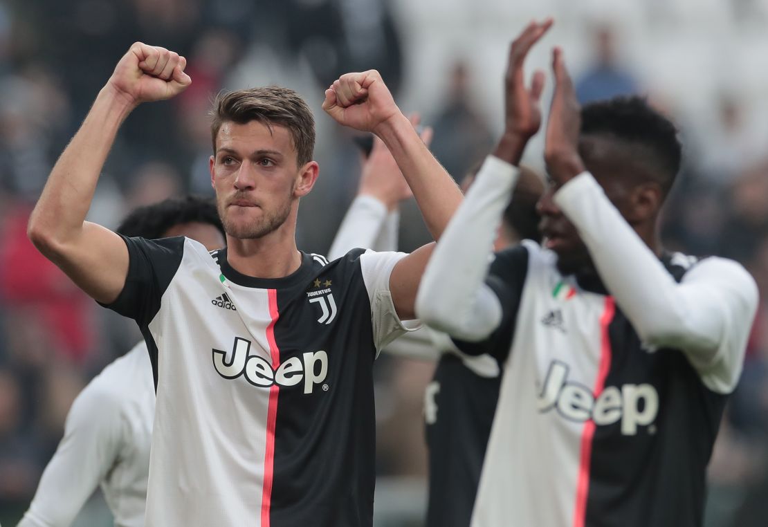 It was announced that Daniele Rugani (left) tested positive for coronavirus days after he appeared on the bench for Juventus