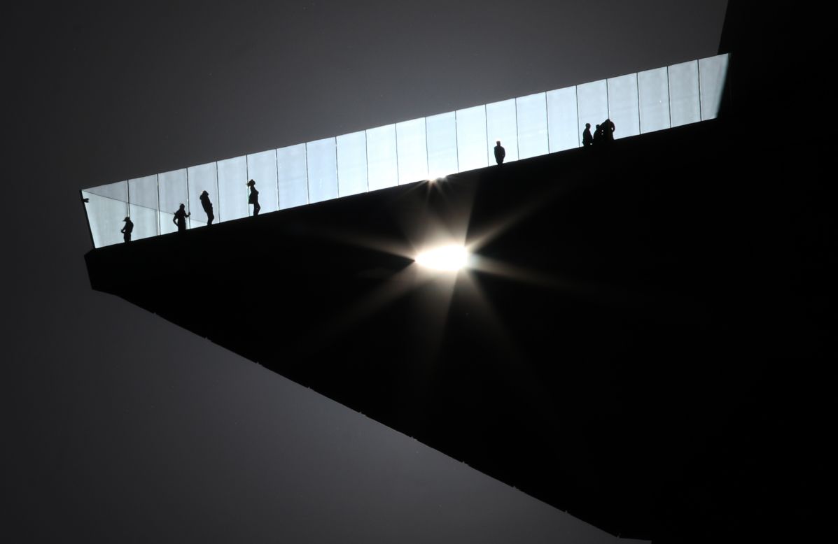 The sun shines through the glass floor of New York City's Edge, <a href="https://www.cnn.com/travel/article/edge-hudson-yards/index.html" target="_blank">the highest outdoor observation deck in the Western Hemisphere,</a> on Monday, March 9.