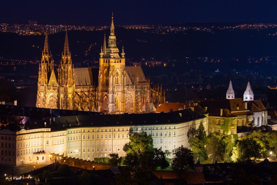 <strong>Prague Castle in Prague, Czech Republic: </strong>The President of the Czech Republic is officially based in Prague Castle, which was founded in the 9th century.