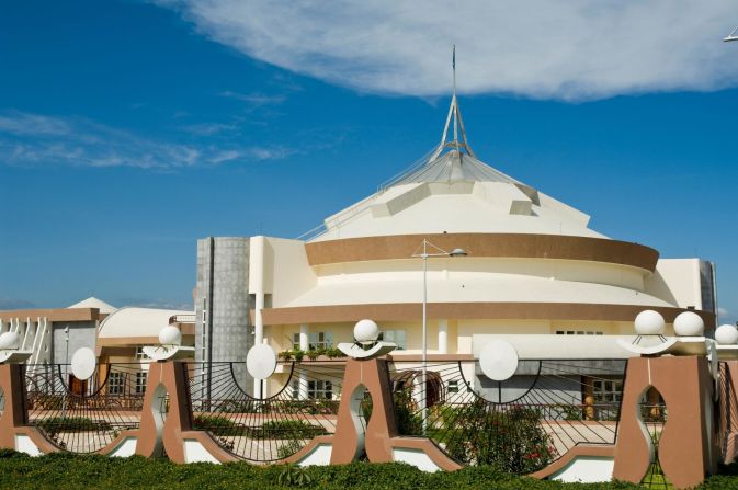 <strong>The Tanzanian Parliament building in Dodoma, Tanzania: </strong>In 2019, Tanzanian President John Magufuli moved his office to Dodoma.