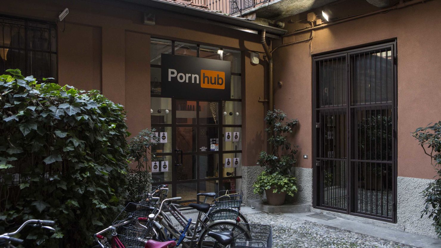 Pornhub's pop-up store in Milan in December 2017