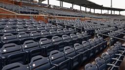 PEORIA, ARIZONA  - MARCH 12: General view of empty seats of Peoria Stadium on March 12, 2020 in Peoria, Arizona. Major League Baseball is reportedly joining the NBA in suspending all operations due to the coronavirus outbreak. (Photo by Christian Petersen/Getty Images)