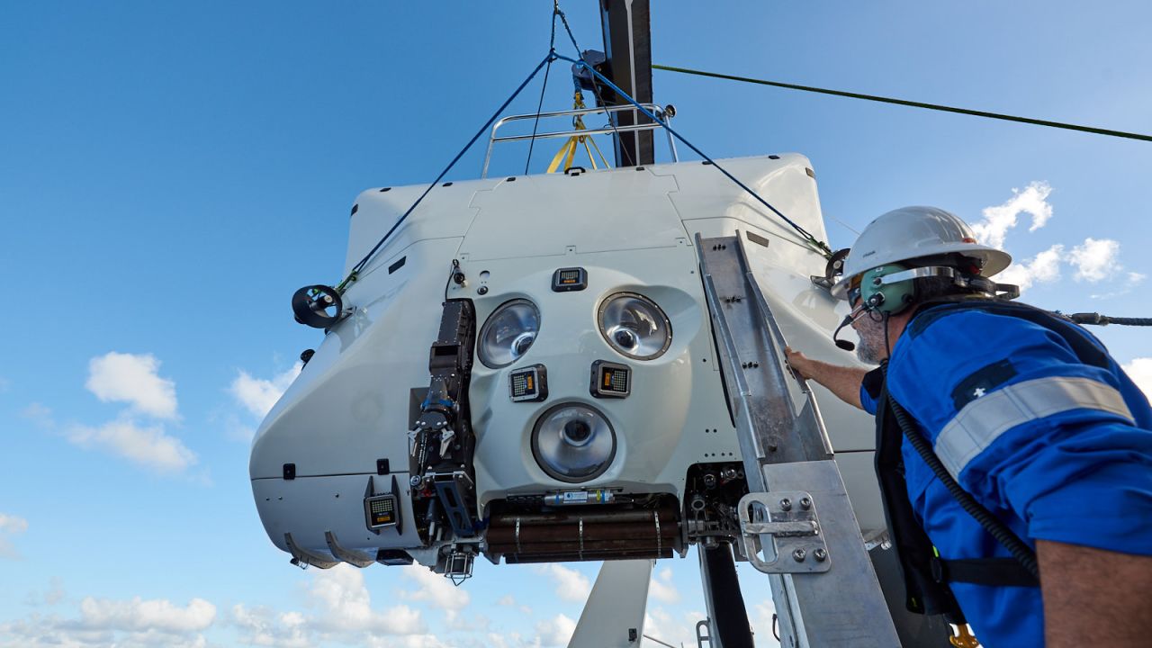 Sullivan rode inside the 11.5 tonne DSV "Limiting Factor," the only certified vehicle in the world that can repeatedly dive to any depth in the world's oceans.