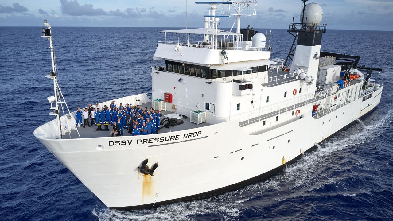 <strong>Team shot: </strong>The Five Deeps Expedition team made history in 2019 by completing a helical circumnavigation of the globe to dive at the deepest point in each ocean. 