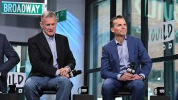Retired four-star general Stanley McChrystal (L) and former Navy SEAL Chris Fussell visit Build Series to discuss Fussell's new book "One Mission: How Leaders Build a Team of Teams" at Build Studio on June 16, 2017 in New York City. 