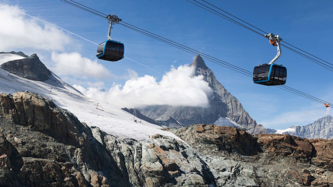 A new ropeway with a view of the Matterhorn mountain had opened in September 2018 after three summers of construction work.