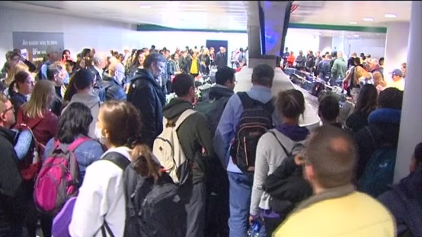Passengers describe long waits during screenings at Chicago's O'Hare airport.