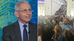 Anthony Fauci airport crowd split