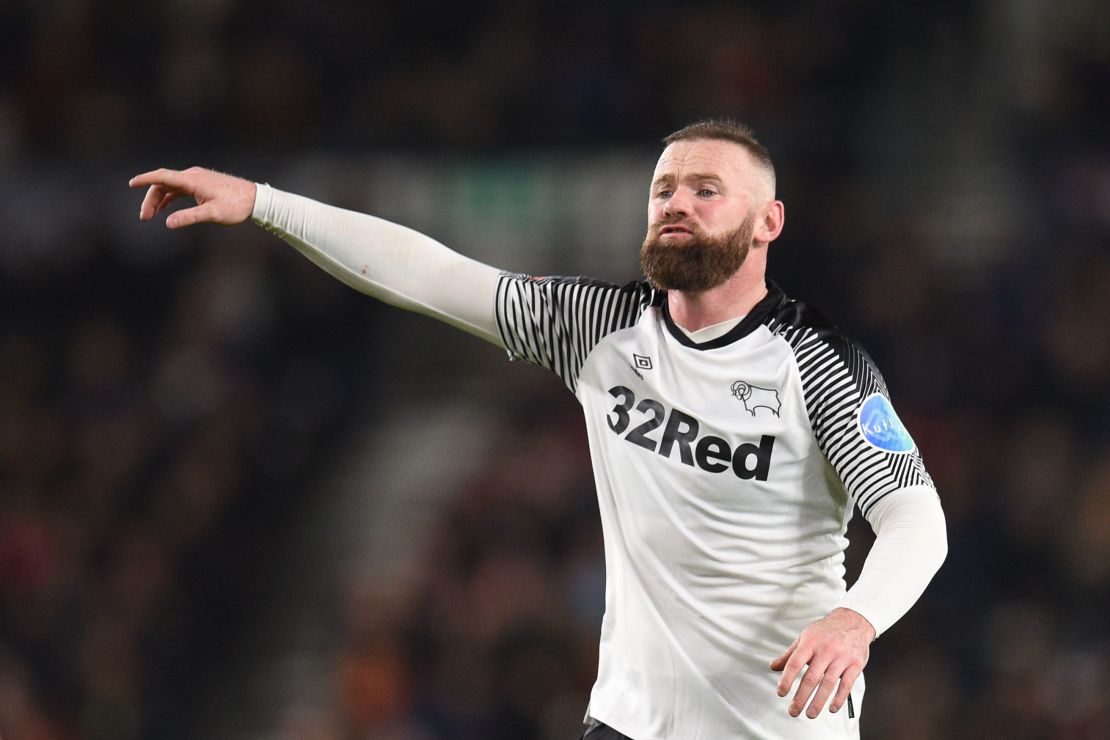 Former England international Wayne Rooney is now plying his trade with second-flight Derby County in the English Football League.
