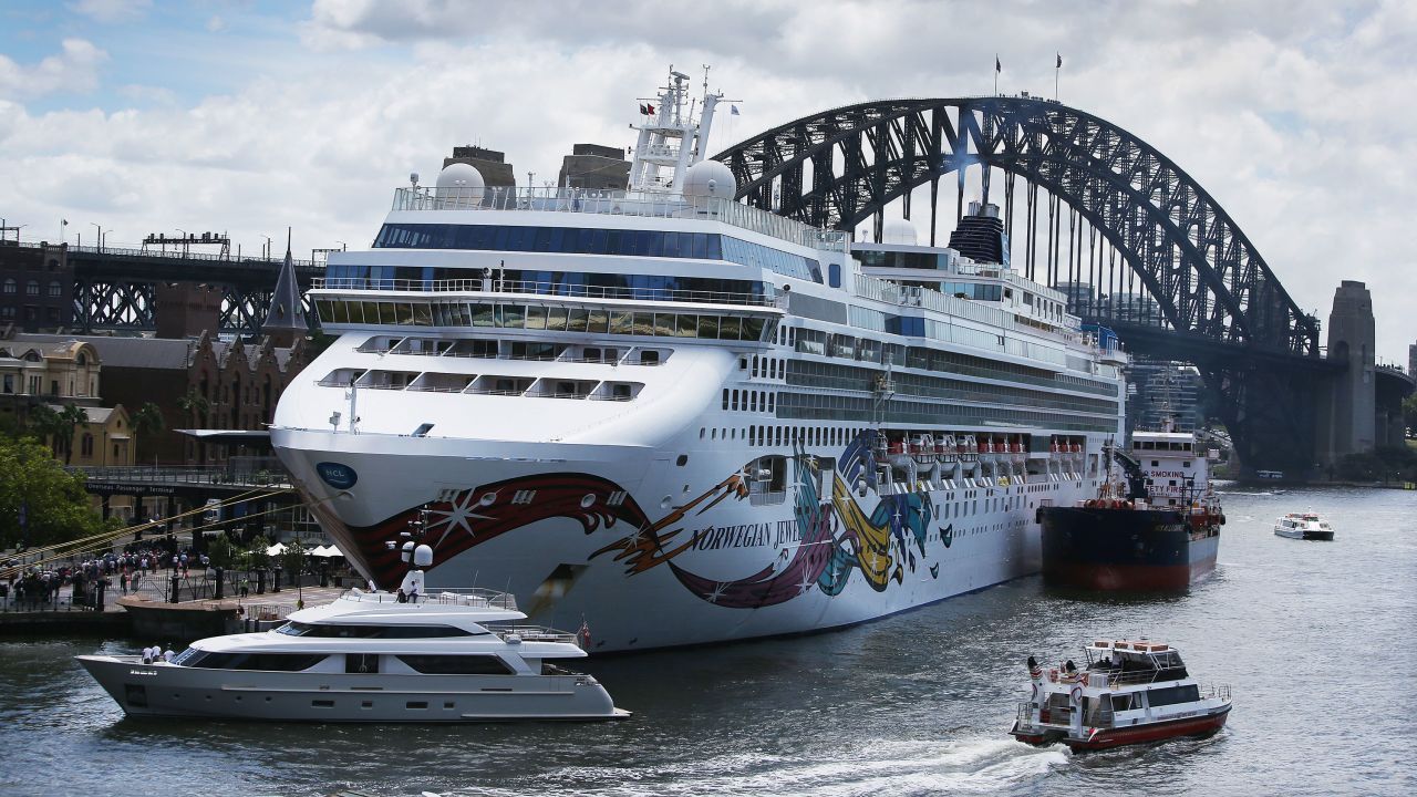 The Norwegian Jewel docked in Sydney, Australia, on February 14, 2020.