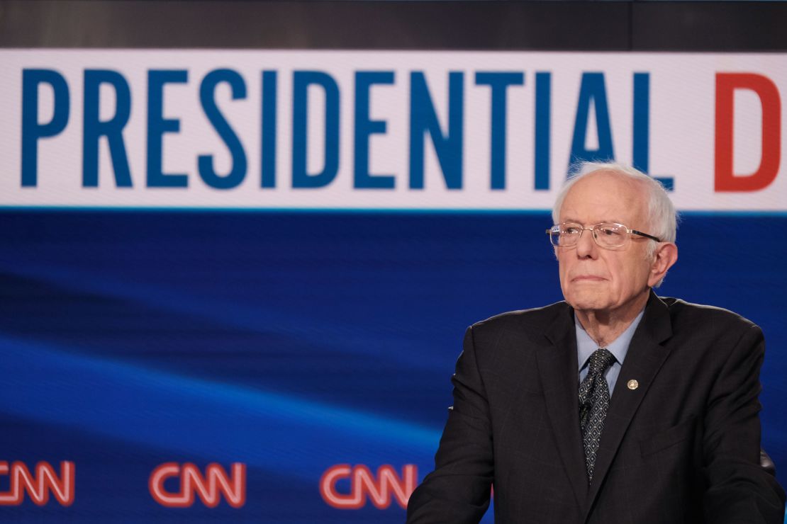 Sanders participate in the Democratic debate in Washington, on Sunday, March 15.