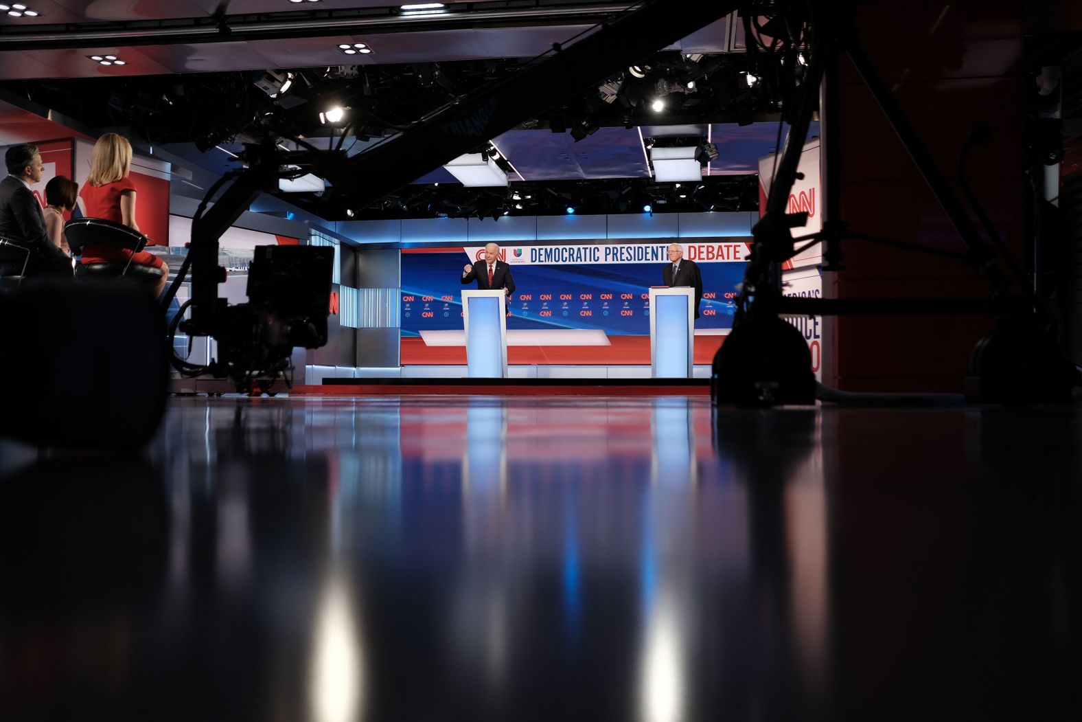 The debate was initially supposed to take place in Arizona with a live audience.