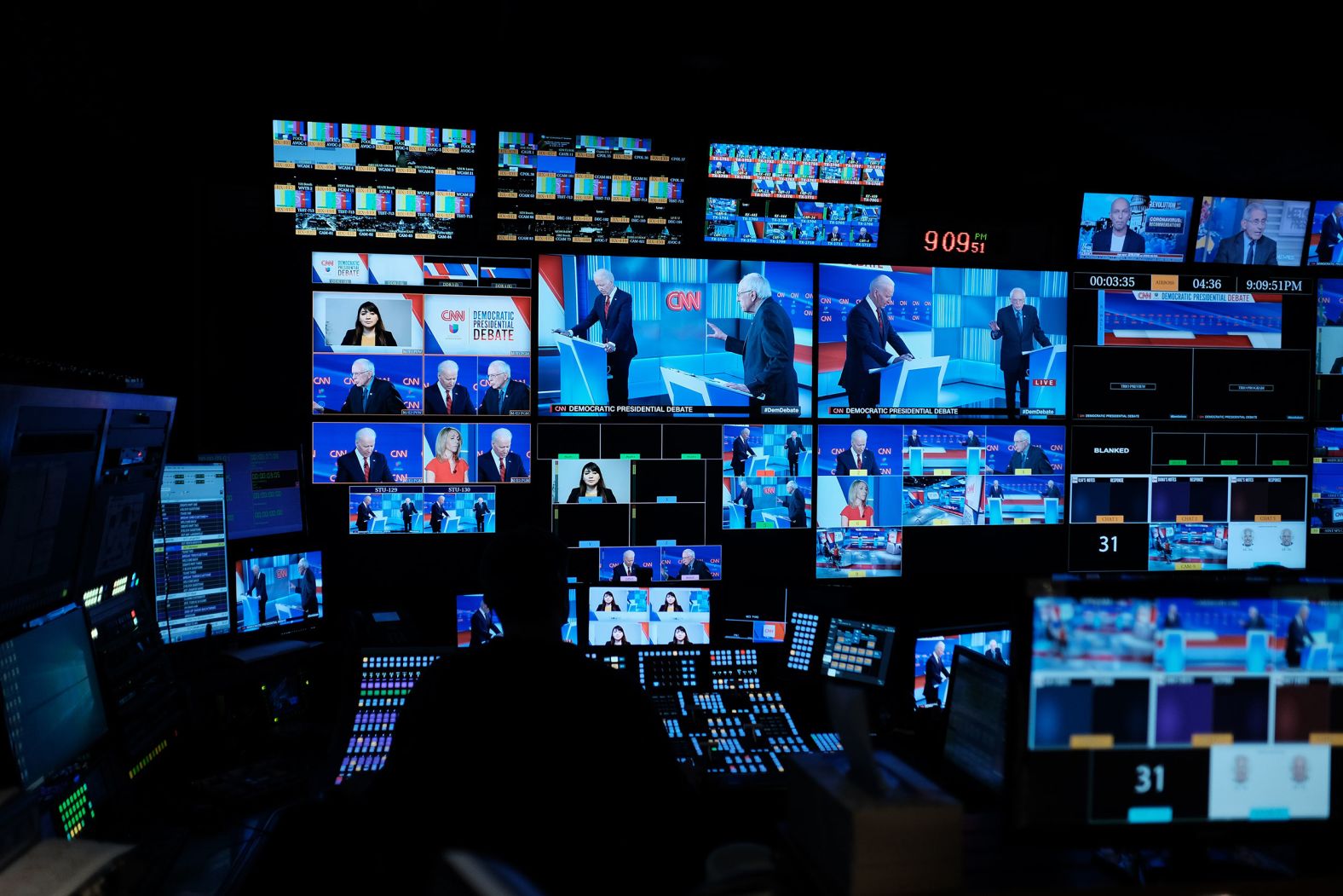 A look inside the control room at CNN's studios in Washington.