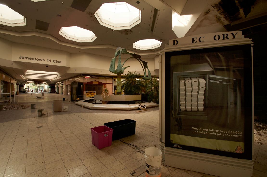 The Jamestown Mall in Florissant, Missouri, closed in 2014 after almost 40 years in business.