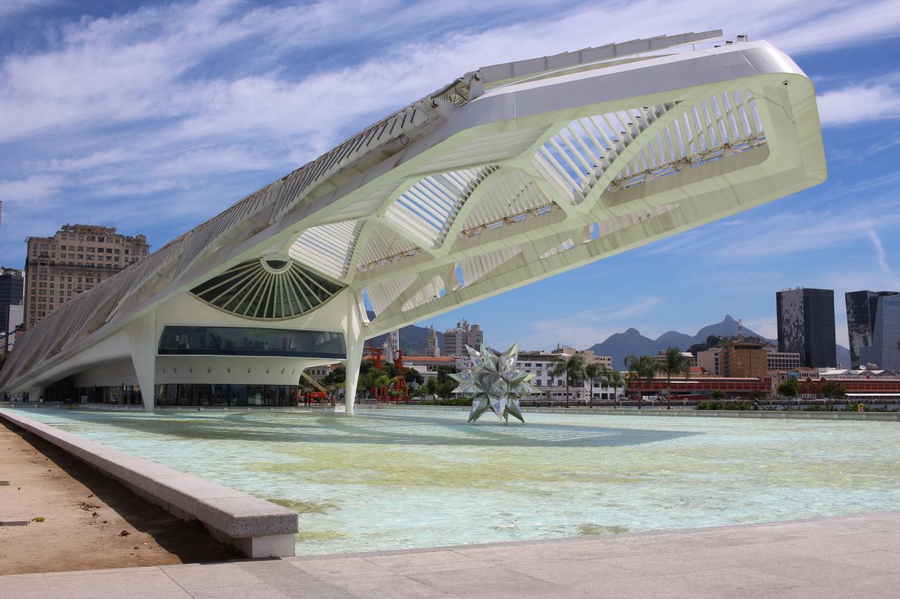 The Museum of Tomorrow's shapes were inspired by bromeliads of Rio's Botanical Garden.
