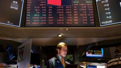 Trader Benjamin Tuchman works on the floor of the New York Stock Exchange Monday, March 16, 2020. (AP Photo/Craig Ruttle)