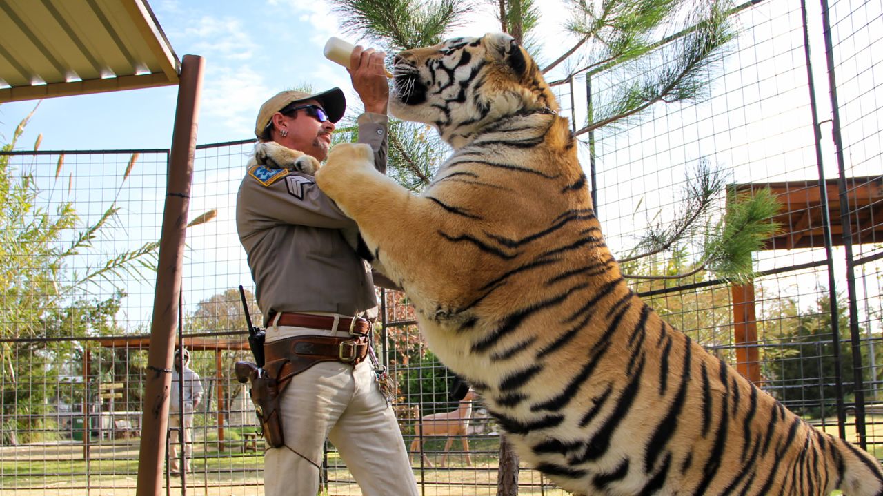 A scene from the Netfix docuseries "Tiger King."