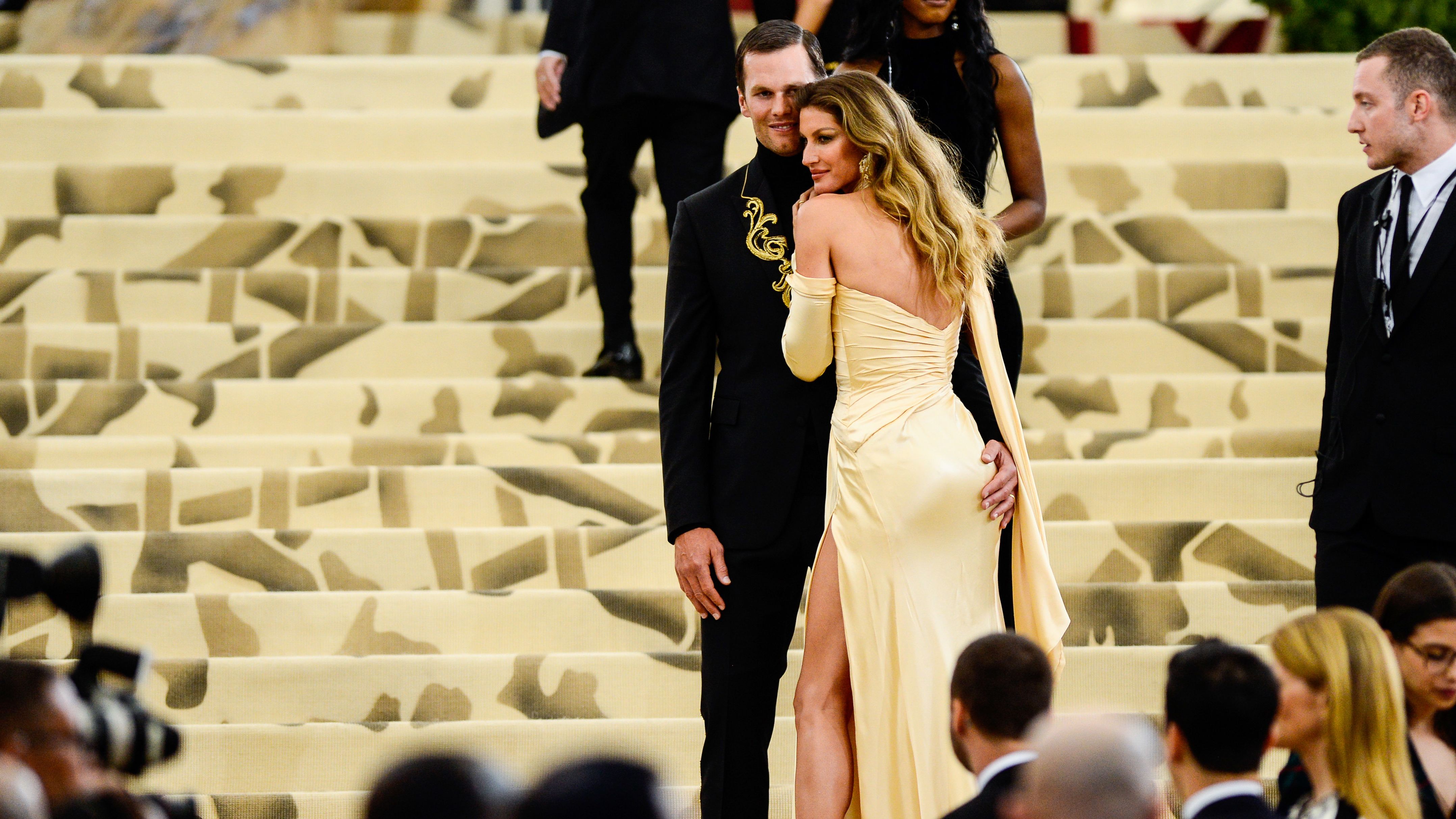 Brady and his wife, model Gisele Bundchen, attend the Met Gala in New York in 2018. The couple married in 2009.