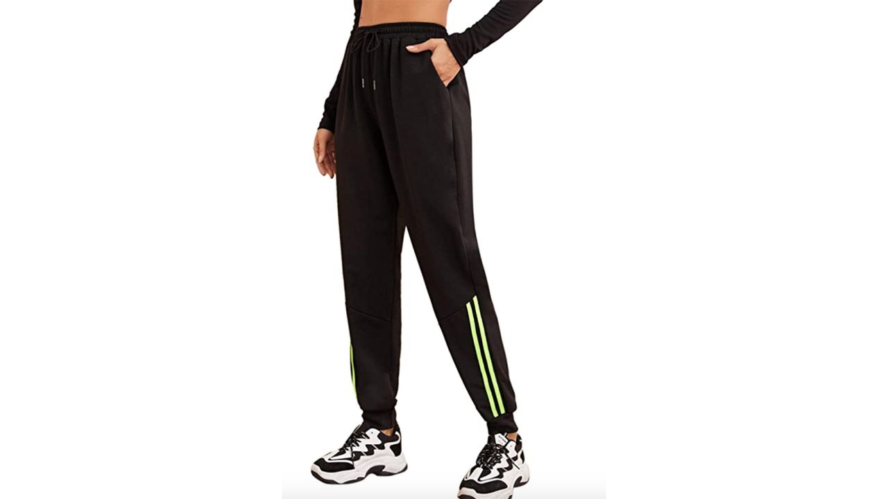 SweatyRocks Women's Drawstring Waist Active Pant with Pocket