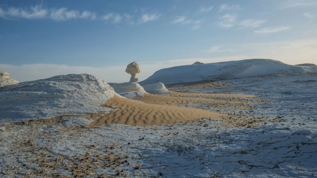 The desert is home to unusual formations.